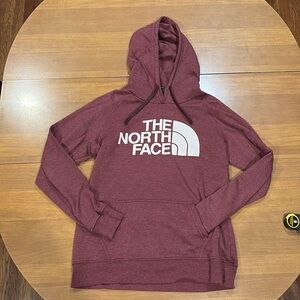 The North Face hoodie, size M.  Maroon.